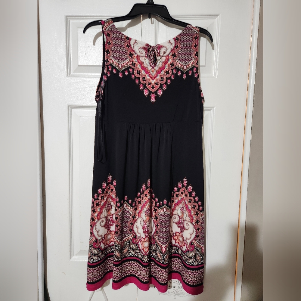 Women's Apt 9 Sleeveless Casual Summer Dress Black/Pink  Size M